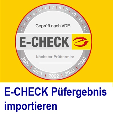 E-Check fr Ihre optimale Elektrosicherheitt E-Check, Gtesiegel, Echeck,  Prfsiegel, elektrische Installation, Gerte, Marke