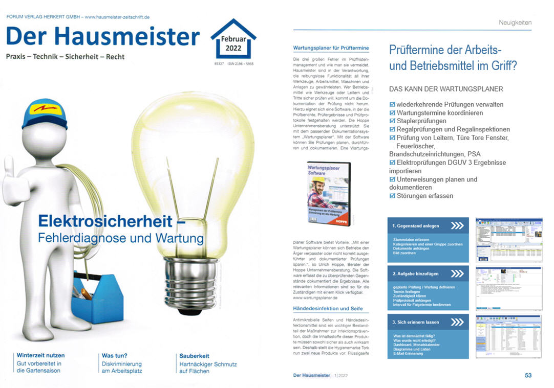 Der Hausmeister - Feb/22 - Forum Herkert Verlag Prf- und Wartungsplaner fr Prftermine