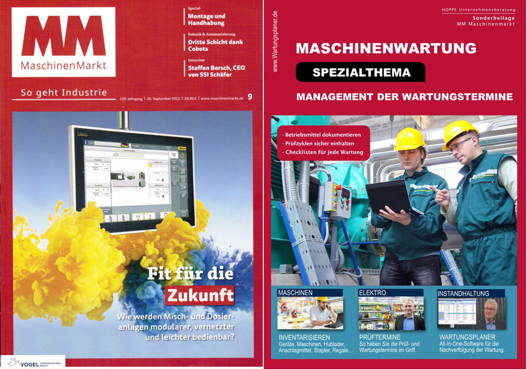 MM Maschinenmarkt Vogel Communication Group Oktober/22 - >Betriebsmittel dokumentieren und Prfzyklen sicher einhalten.