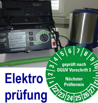 Wiederkehrende Elektroprfung und Inspektion Prfpflichten, Elektrofachkraft, DGUV Vorschrift 3,  Wiederkehrende Elektroprfung