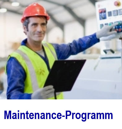   Maintenance-Programm.; Planung für die Prüfung und Wartung im Betrieb.;