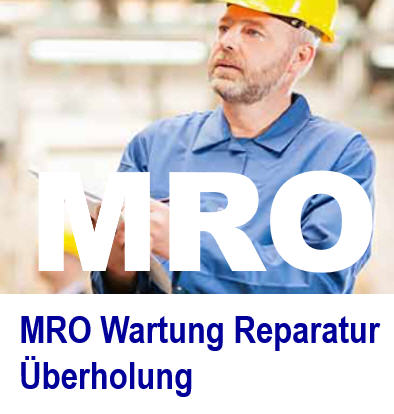   Software für Wartung, Reparatur und Überholung (MRO) .;