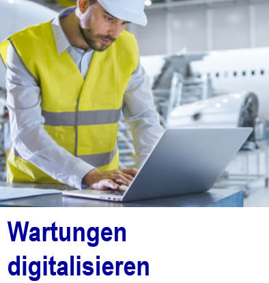 Wartungen digitalisieren.Digitalisierung von Maschinendaten . Manageme