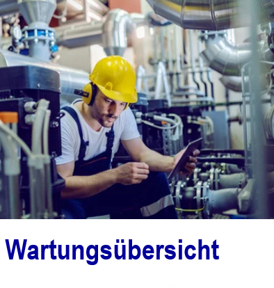 Wartungsbersicht mit einer Wartungsverwaltung. fr Industrie und  Han