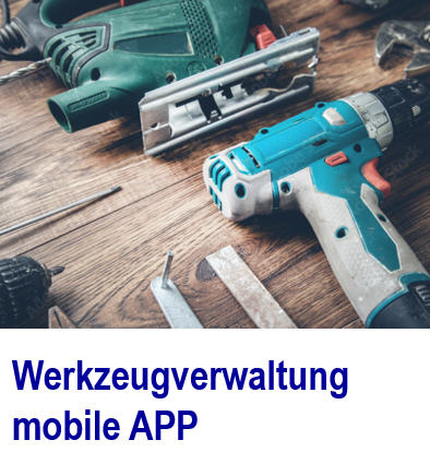 Digitale Werkzeug APP fr Handwerksbetriebe. 
Jedes Werkzeug lsst sic