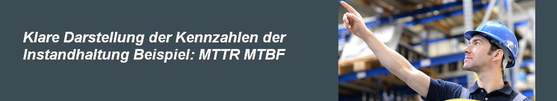 Klare Darstellung der Kennzahlen der Instandhaltung Beispiel MTTR MTBF