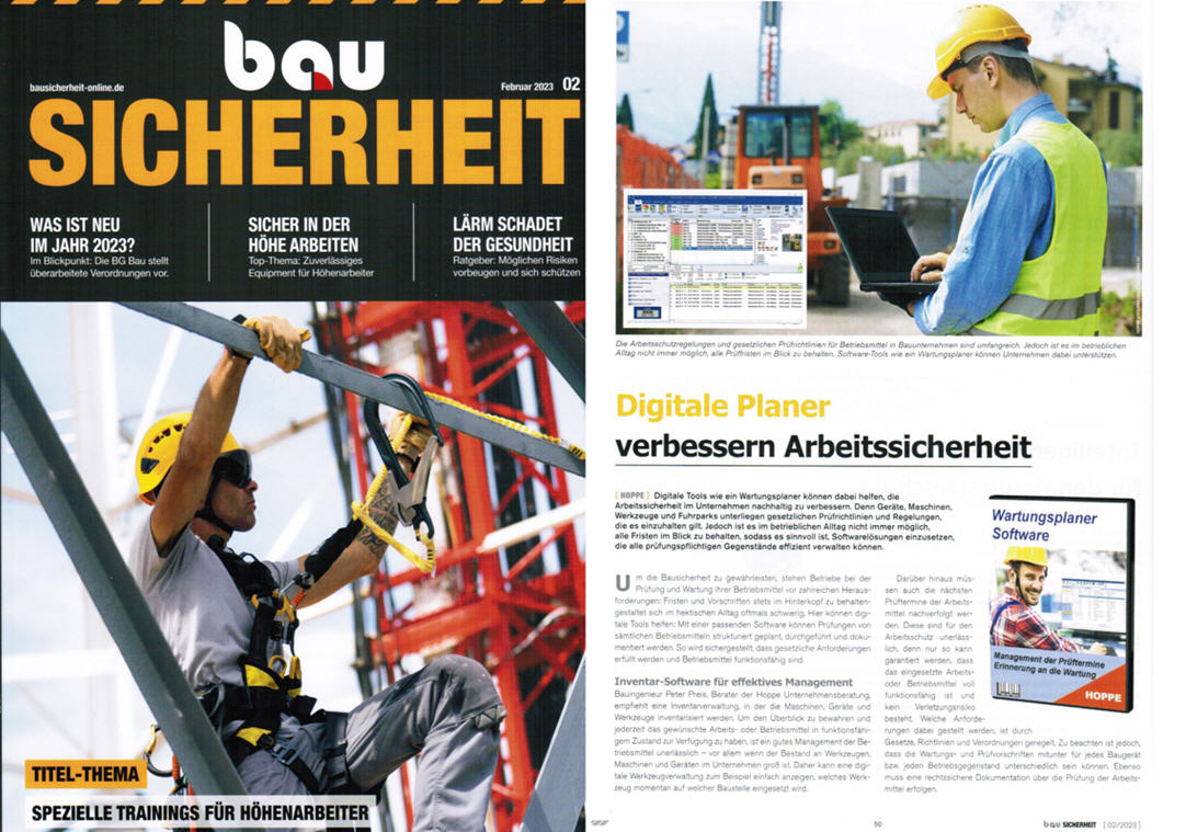 Bau-Sicherheit  / 03-23 SBM Verag GmbH, Digitale Planer verbessern Arbeitssicherheit