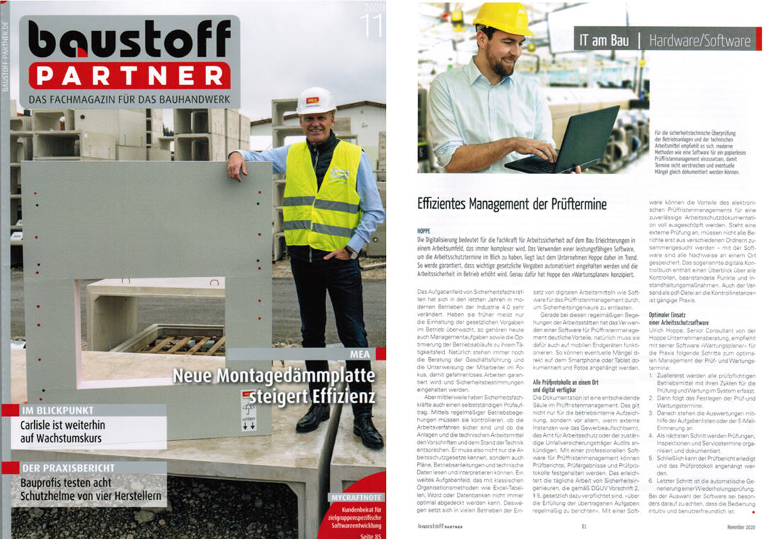 Baustoff Partner November/20 - Effizientes Management der Prftermine