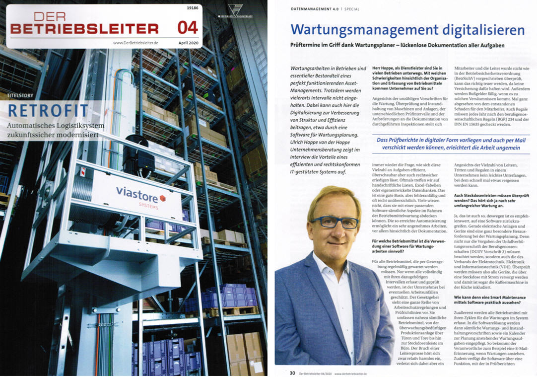 Der Betriebsleiter April/20 - Wartungsmanagement digitalisieren