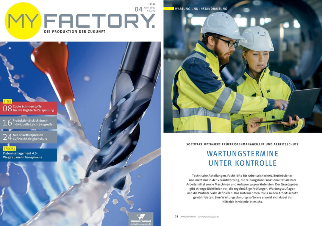 My Factory / 04-22 Vereinigte Fachverlage GmbH, Wartungstermine unter Kontrolle