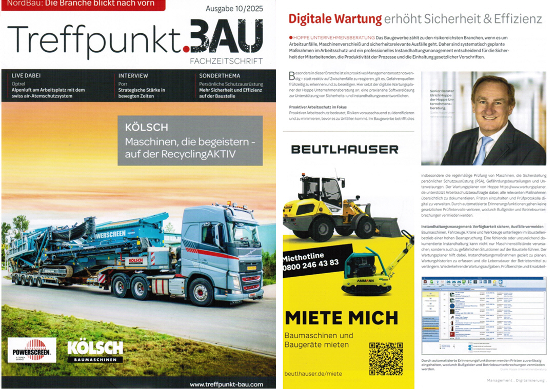 Treffpunkt Bau / 10-25 Digitale Wartung erhht Sicherheit & Effizienz